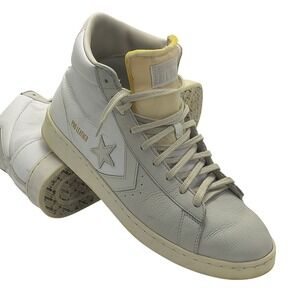 Converse Pro Leather Mid White Grey Mens 12 High Top Sneakers 167817C